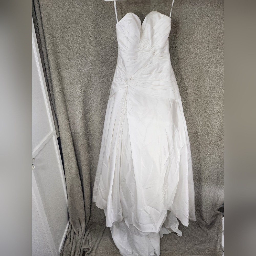 Victoria K White Strapless Wedding Dress